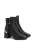 Black leather boots with metallic detailing