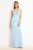 TRENDYOLMİLLA Dames Blauw Effen Maxi Mouwloos A-lijn Avond & Gala Jurk