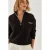 Oversized Gebreide Ritskraag Sweatshirt