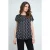 Top met korte mouwen en zwart-witte print