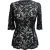 Dolce & Gabbana kanten blouse van zwart katoen