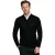 Thomas Maine trui zwart half-zip effen normale fit rits