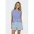 ONLY mouwloze top blauw broderie
