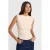 Dames Geribbelde Mouwloze T-shirt met Ronde Hals