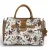 Laura Vita Aramis-08 Dames Schoudertas met bloemenprint en verstelbare bandjes, beige