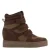 Graceland suèdelook sneakers met sleehak – bruin