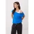 TRENDYOLMİLLA Dames Blauw Colorblock Lang Regular fit T-shirts