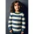 NAME IT MINI katoenen oversized gestreepte gebreide trui – blauw