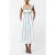 French Connection Ariette Linen Long Flared Drss Linen White/black