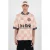 Prohibited oversized geruit T-shirt roze gebreid