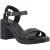 Hush Puppies Georgia Dames Leren Zwart/Slang Sandalen