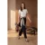 Hoge Taille Rechtoe-Rechtaan Crepe Broek met Ceintuur