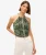 Haltertop met Paisleyprint Groen