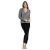 Dames lange mouwen T-shirt met knoop warm Admas