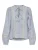 Only Onlmonica Ane Life Ls Emb Top Wvn T-shirt Lange Mouw 4674066 Cloud Dancer Blue Ribbon
