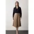 Hoog-Waisted Midi A-Lijn Nepleer Rok