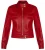 Dames effen leren motorbikerjack-Braga