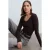 Slim Fit V-hals Ribbels Brei Trui