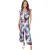 AX Paris Dames Abstracte Polyester Wrap Jumpsuit (Multikleur Print)