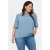 ONLY CARMAKOMA glitter top lichtblauw