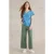 White Stuff Nelly Notch Neck Tee Blue Printed