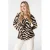 MS Mode top met zebraprint donkerbruin