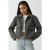 Geweven Crop Jacket met Rits