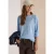 Shirt met lange mouwen, ronde hals en trekkoord