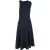 Theory Gebogen Naad Midi Mouwloze Jurk in Marineblauwe Polyester