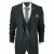 Heren 3-delige Wolkostuum Olijfgroen Tweed Ruit Peaky Blinders 1920 Gatsby Formeel
