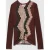 Reiss Printed Top Burgundy
