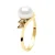 Zoetwater Parel Ring 7-8 mm en 0020 Cts Diamond Jewellery Yellow Gold