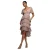 Asymmetrische jurk dames Goddiva Lurex Midi