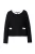 Ulla Popken Gebreid vest  zwart / wit