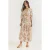 V-hals Bloemen Maxi Jurk met Strik