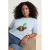 Trendyol Curve Dames Blauw Grafisch Kort Relaxed fit Grote maten T-shirts