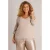 Yest Curve Plus Size gebreide trui met wol – beige