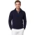Barboor half zip donkerblauw wol gebreid