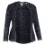Oscar de la Renta Geborduurde Paillettenjack in Navy Blauw Katoen