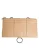 Beige Kalfsleder Grote Crossbody Kaartenhouder Portemonnee