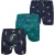 Happy Shorts X heren wijde boxershort met binnenbroek cactus/tucan groen/zeemeeuw print 3-pack