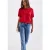 Street One Dames Blouse shirt met trekkoord in Rood