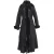 Dames zwarte suède Toscana schapenvacht trenchcoat-Rushden