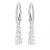 Swarovski Oorbellen – Attract Trilogy hoop Round cut Rhodium plated in silver