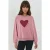 Bedrukt Crew Neck Verhoogd Sweatshirt