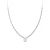 Luxenter Sterling Zilver 925 Ketting met Gerhodineerd Briljant Zirkonia – Guoi