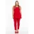 YOEK Loretta’s Favourites slim fit broek van travelstof DOLCE rood