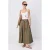 TRENDYOLMİLLA Dames Kaki Effen Midi Uitlopend rok Skater Rokken
