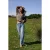 TRENDYOLMİLLA Dames Blauw Effen Wijde pijp Normale taille Jeans