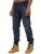 Enzo| Denim joggingbroek met manchetten voor heren – donkerblauw